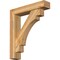 Ekena Millwork Merced Block Rough Sawn Bracket w/ Offset Brace, Western Red Cedar, 6"W x 28"D x 32"H BKT0604X28X32MRC05RWR - alternate 1
